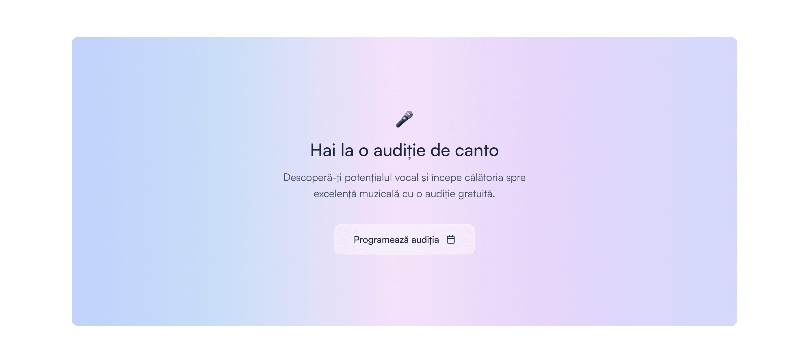 Clasa de Canto Feature Image